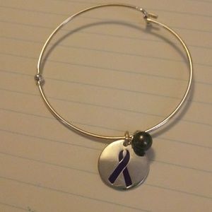 Ribbon of Hope purple bangle